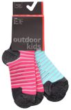 Outdoor Kids 1.0 detské ponožky modrá-zelená veľkosť (obuv) EU 23-26