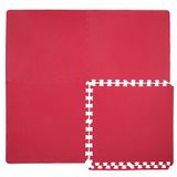 Colored Puzzle fitness podložka červená balenie 4 ks