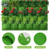 Horizontal Grow Bag 6 textilné kvetináče na stenu zelená balenie 1 ks