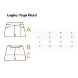 Yoga Fixed krátke legíny čierna veľkosť oblečenia L