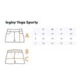 Yoga Sporty krátke športové legíny modrá veľkosť oblečenia L
