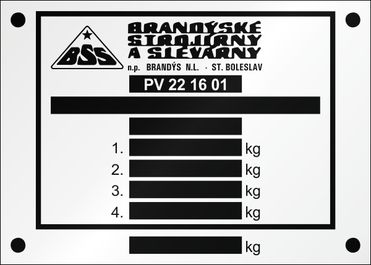 BSS výrobný štítok PV SH ST.Boleslav