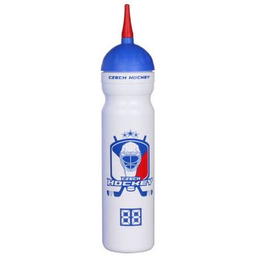 Czech Hockey športová fľaša s hubicou biela objem 1000 ml