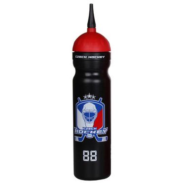 Czech Hockey športová fľaša s hubicou čierna objem 1000 ml