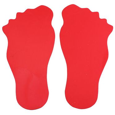 Feet značka na podlahu červená balenie 1 pár
