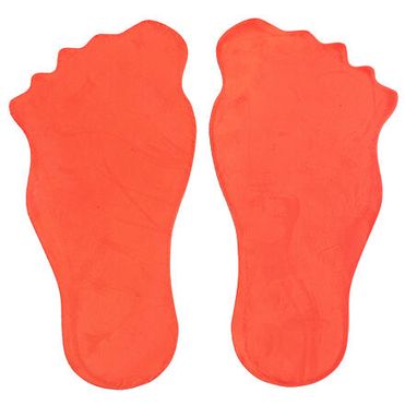 Feet značka na podlahu oranžová balenie 1 pár