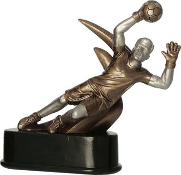 Figúrka odlievaná futbal brankár bronzová 17 cm