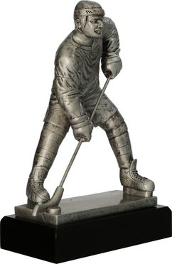 Figúrka odlievaná hokej strieborná 22 cm