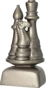 Figúrka odlievaná šach strieborná 18 cm