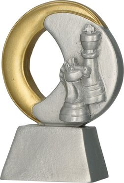 Figúrka odlievaná šach strieborno-zlatá H-10 cm