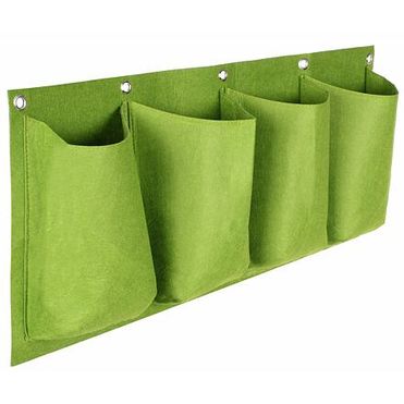 Horizontal Grow Bag 4 textilné kvetináče na stenu zelená balenie 1 ks