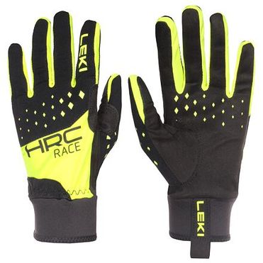 HRC Race bežecké rukavice čierna-žltá veľkosť oblečenia č. 8