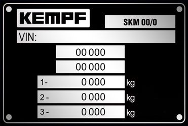KEMPF výrobný štítok