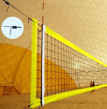 KV Řezáč Plážová volejbalová sieť s 4 napínakmi, žltá