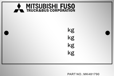 MITSUBISHI FUSO výrobný štítok