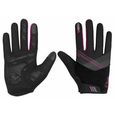 Paola+ cyklistické rukavice čierna-ružová veľkosť oblečenia L