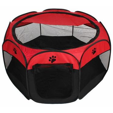 Pet Octagonal ohrádka pre psy červená-čierna varianta 42943