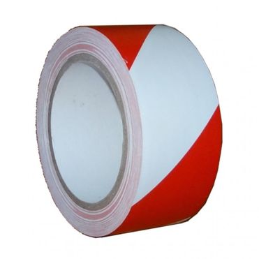 Podlahová páska PVC červeno - biela