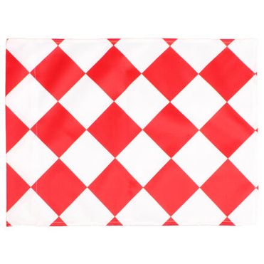 Rohová zástavka látka červená-biela varianta 30693