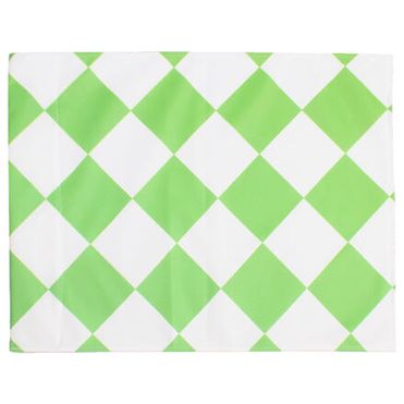 Rohová zástavka látka zelená-biela varianta 30697