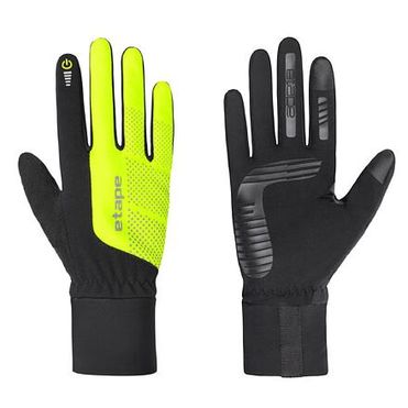 Skin WS+ športové rukavice čierna-žltá fluo veľkosť oblečenia S