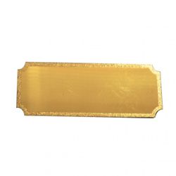 Štítok kovový zlatý /S/ 24x62mm