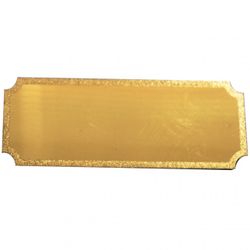 Štítok kovový zlatý /V/ 27x73 mm