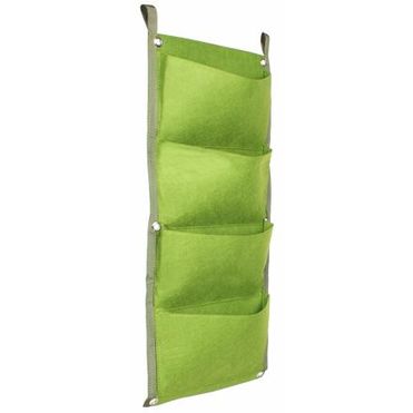 Vertical Grow Bag 4 textilné kvetináče na stenu zelená balenie 1 ks