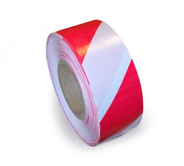 Výstražná páska červeno - biela 75mm x 300m